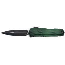 Нож Microtech Cypher II D/E - Green X-51 Handle - Tumbled Black Blade green