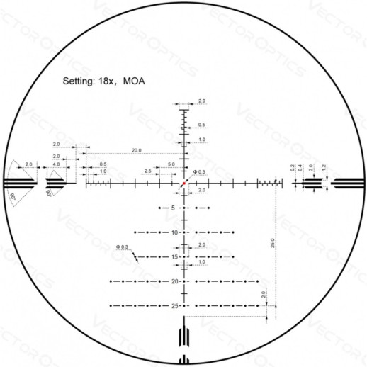 Прицел оптический Vector Optics Orion Pro Max 3-18x50 (30 мм) HD illum. SFP VOR-5 MOA