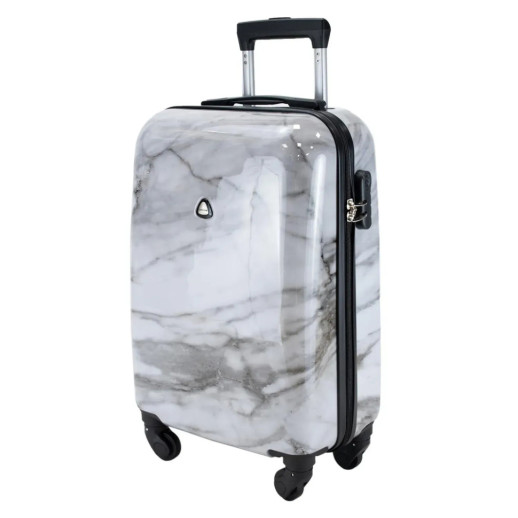 Чемодан Semi Line 20" (S) White Marble (T5731-1)