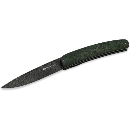 Нож Maserin Gourmet, дамаск, fat carbon, зеленый