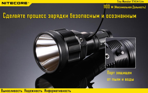 Карманный фонарь Nitecore TM36 Lite, 1800 люмен