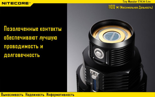 Карманный фонарь Nitecore TM36 Lite, 1800 люмен