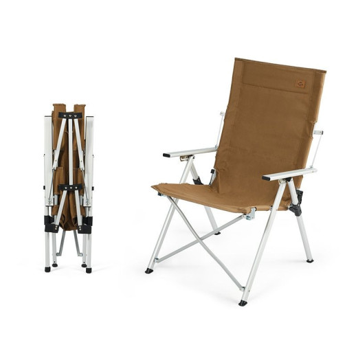 Кресло складное Naturehike CNH22JU059, алюминий, коричневый