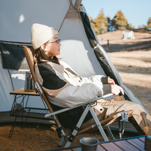 Кресло складное Naturehike CNH22JU059, алюминий, коричневый