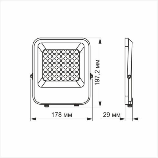 Прожектор VIDEX 30W 5000K 220V День-ночь (VL-F2-305G-N)
