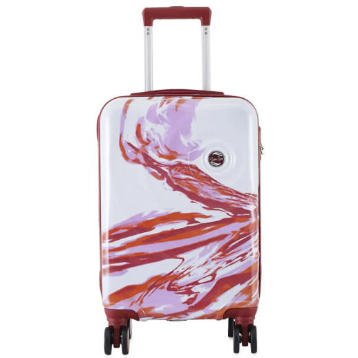 Чемодан Semi Line 20" (S) White/Red Print (T5654-1)