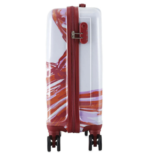 Чемодан Semi Line 20" (S) White/Red Print (T5654-1)