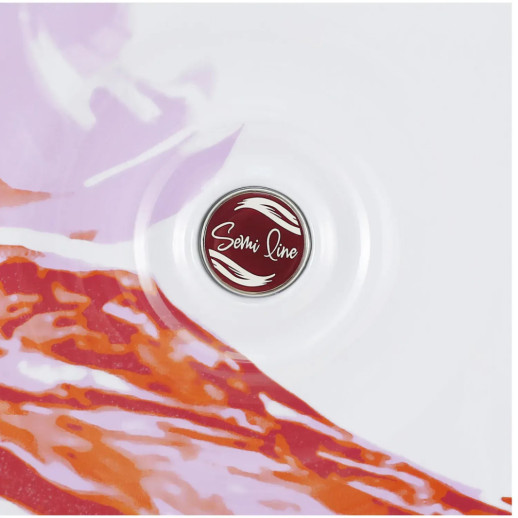 Чемодан Semi Line 20" (S) White/Red Print (T5654-1)