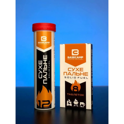 Сухое топливо в тубе BaseCamp SOLID FUEL, 12 таблеток (BCP 50201)