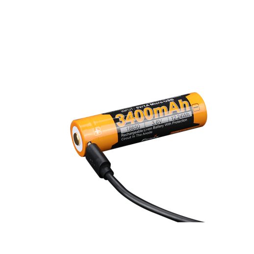 Аккумулятор 18650 Fenix (3400 mAh) micro usb зарядка