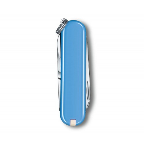 Нож-брелок Victorinox Classic SD Colors, Summer Rain, Gift Box (0.6223.28G) 7 функций, 58 мм, голубой