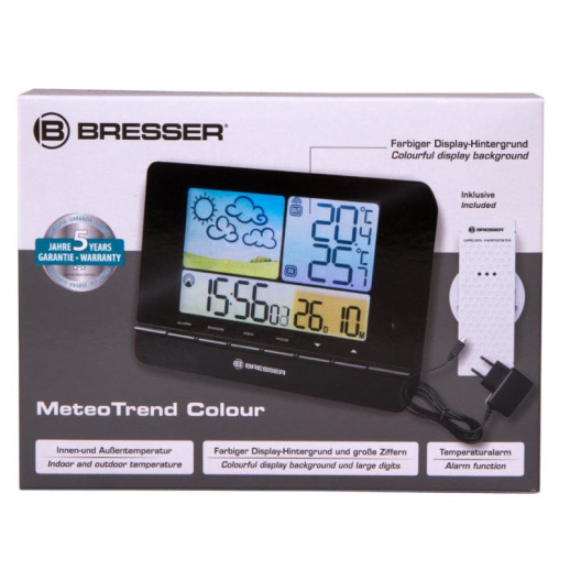 Метеостанция Bresser MeteoTrend Colour ,черная, (7007310CM3000)