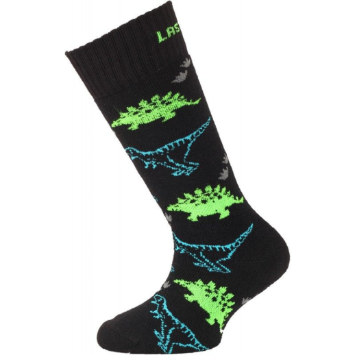 Термоноски детские лыжи Lasting SJD 965 - XXS - черный/салатовый