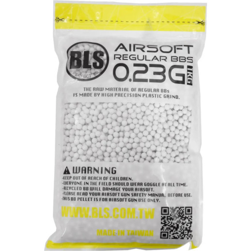 Страйкбольные шарики BLS Precision White 6 мм 0,23 г 1 кг