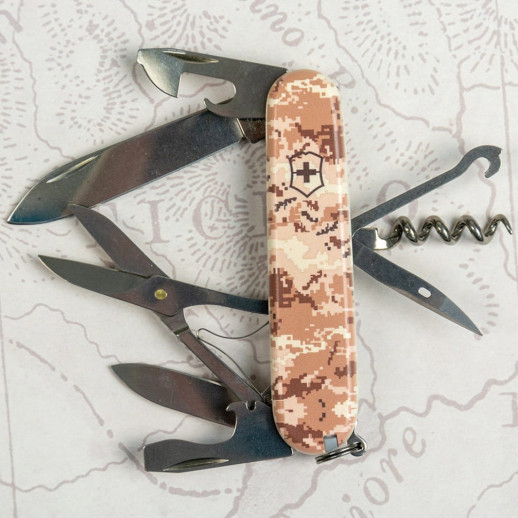 Складной нож Victorinox CLIMBER ARMY Пиксель песочный 1.3703.7.W3944p