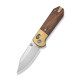 Нож складной карманный Civivi Yonder Clip Point (7.3 см) 14C28N / Wood and Brass натуральный