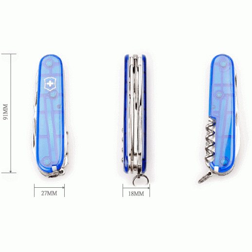 Нож Victorinox Swiss Army Climber 1.3703.T2, синий