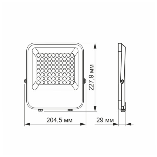 Прожектор VIDEX 50W 5000K 220V IP65 (VL-F2-505G)