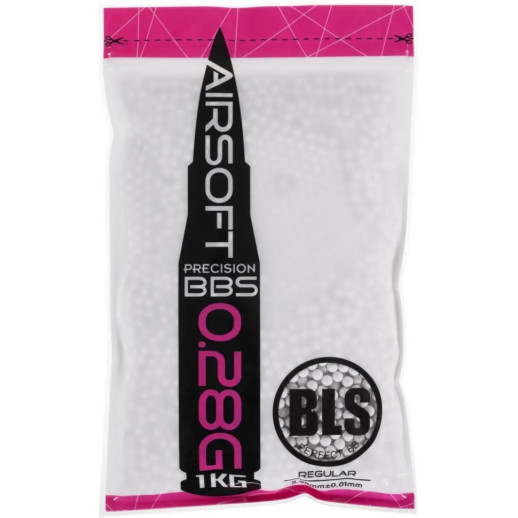 Страйкбольные шарики BLS Precision White 6 мм 0,28 г 1 кг