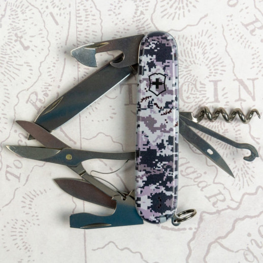 Складной нож Victorinox CLIMBER ARMY Пиксель синий 1.3703.3.W3942p