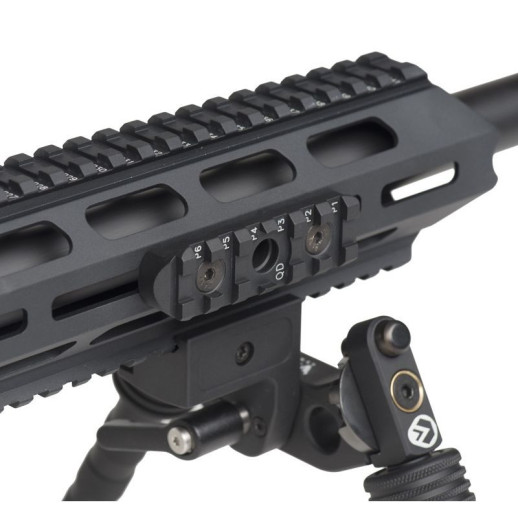 Планка ROME M-LOK Picatinny 6 slots с адаптером под QD (Алюминий/Сталь) black