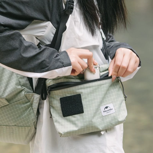 Сумка маленькая Naturehike NH20BB204, 3л, графит в клеточку