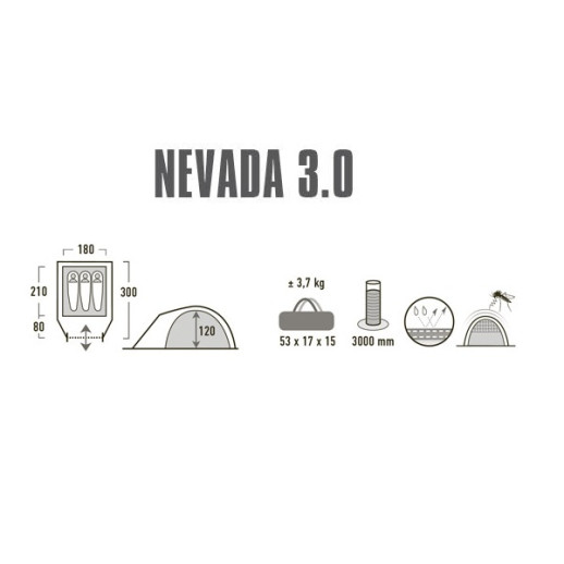 Палатка High Peak Nevada 3.0 (Nimbus Grey)
