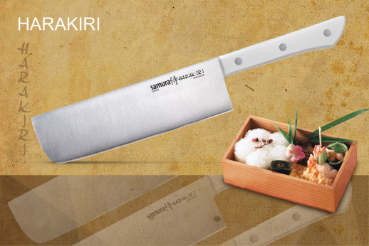 Нож кухонный Samura Harakiri овощной Накири, 161 мм, White SHR-0043W