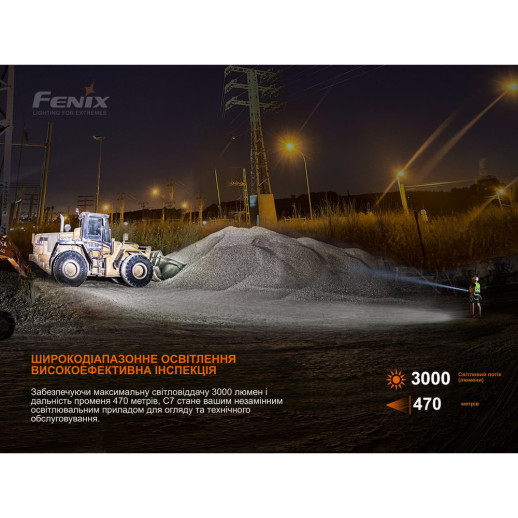 Фонарь ручной Fenix C7 оранжевый | Лимитированная серия