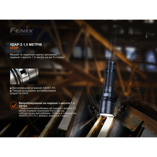 Фонарь ручной Fenix C7 оранжевый | Лимитированная серия