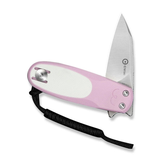 Нож складной карманный Civivi Purr, (4.65 см) Nitro-V / G10 розовый/белый