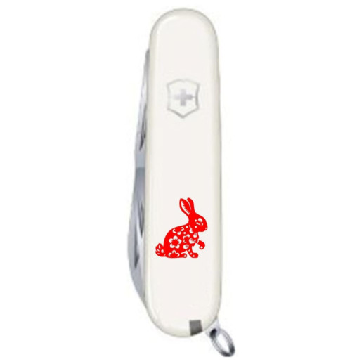 Складной нож Victorinox SPARTAN ZODIAC Бенгальский Кролик красный 1.3603.7_Z2061u