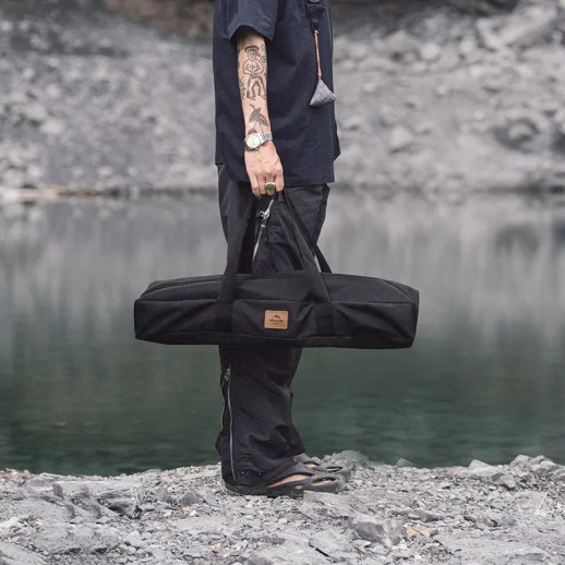 Кресло складное Naturehike NH21JJ002 большое, алюминий, черный