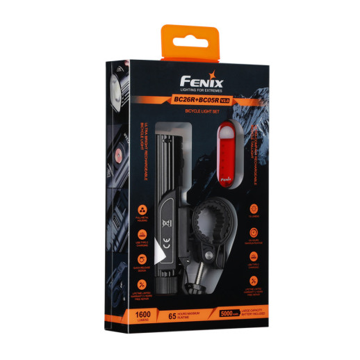 Комплект велофара Fenix BC26R+BC05RV20 (Поврежденная упаковка / царапины на корпусе / замена драйвера)