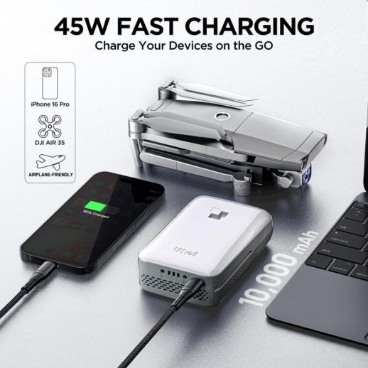 УМБ Litheli Power Bank 10000 mAh, 45 W, 2А, Fast Charge (U20BY10-0U000)