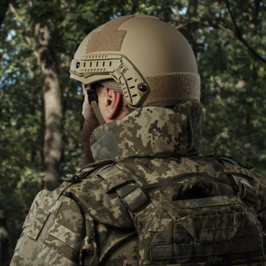 Кевларовый шлем Ukrarmor FAST Team Wendy. Уровень защиты NIJ IIIA Койот